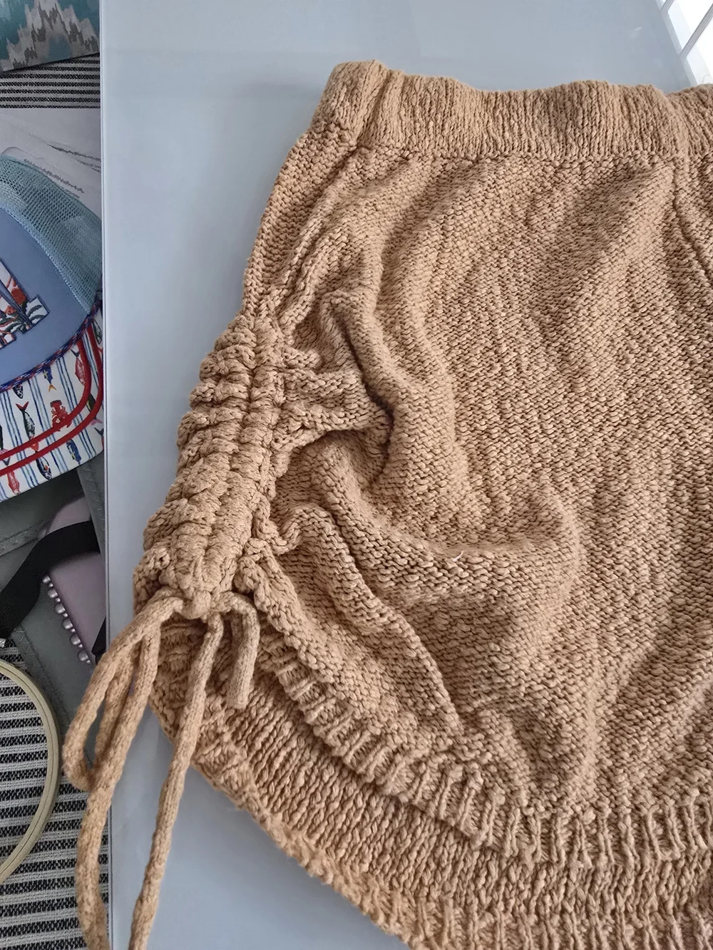 Free People Orange Sweater Knit Shorts